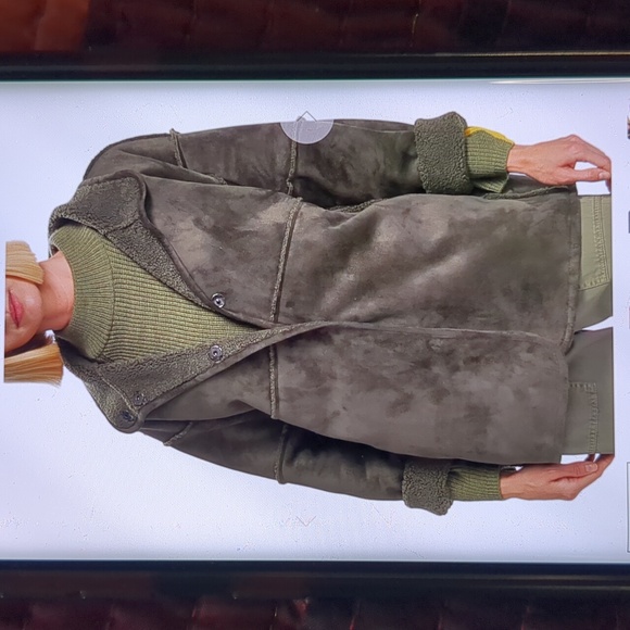 VELVET by Graham and Spencer* reversible ALBANY faux suede Sherpa jacket size L - Picture 15 of 17